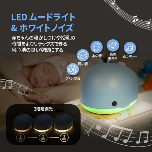 HuBDIC 【ホワイトノイズ&メロディー】【LEDムードライト】 電動鼻吸い器 HNA-3000 の商品画像 6