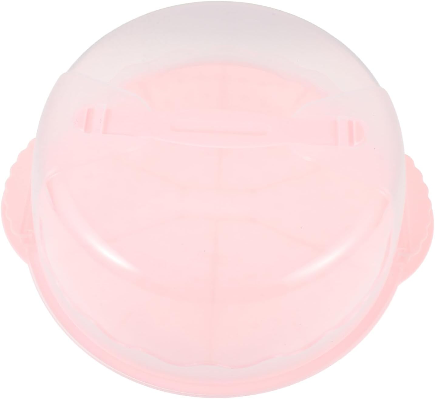 Milisten Reusable 8-inch round Cake Box with Handle Portable Pink Cake Carrier and Storage Container for Outdoor Dessert Transport and Birthday