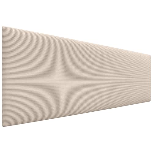 DHOME Kopfteil in unifarbenem Cord, hohe Qualität, modernes gepolstertes Kopfteil, Luxus-Bett, gepolstertes Schlafzimmer (Beige, 160 cm)