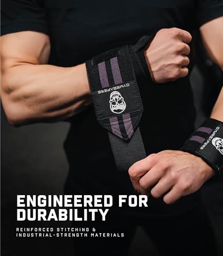 Image of Gymreapers Weightlifting Wrist Wraps (IPF Approved) Professional Quality Wrist Support with Heavy Duty Thumb Loop - Best Wrap for Powerlifting Competition, Strength Training, Bodybuilding