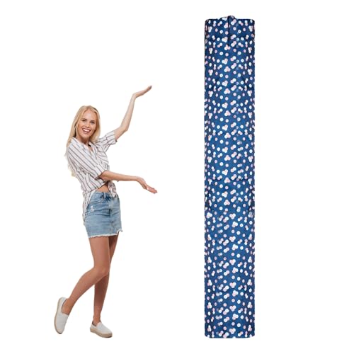 letsinstyle 92 x 20 Inch Flower Oxford Cloth Jumbo Rug Storage Bag, Dustproof Carpet Protection Bags, Rolled Rugs Drawstring Carpet Pouch for Indoor Outdoor Carpet Storage Packing