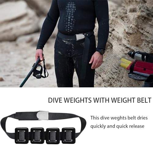 MOPHOEXII Dive Belt with Weights,Coated Lead Diving Weights for Scuba Diving Coated Dive Weights Nylon Dive Belt with Metal Quick Release Buckle for Free Diving-(1lb-3.3lb / 0.5kg-1.5kg) 4pcs