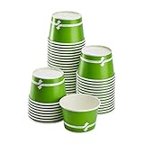 Karat [8oz - 1000 ct] Paper Ice Cream Cups & Soup Bowls for Hot/ Cold Food - Ideal for Soup, Ice Cream, Gelato, Yogurt and Snacks - Green