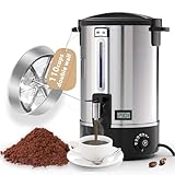 Commercial Coffee Urn，110 Cups/16.5L Stainless Steel Large Coffee Dispenser，Double Wall Electric Coffee Urn，Electric Coffee Maker Urn，Commercial Grade Percolate Coffee Maker Hot Water Urn for Catering