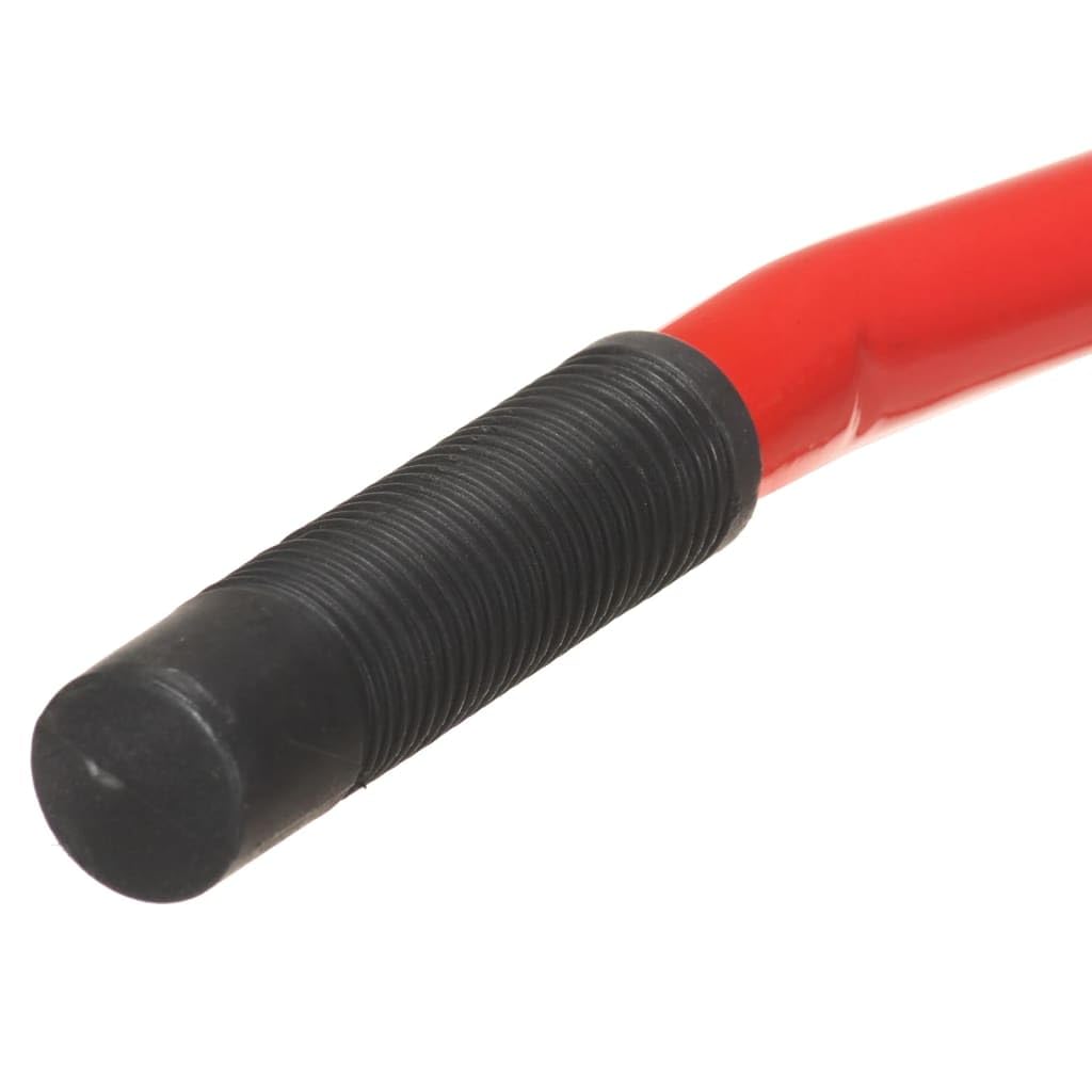 Gartenkralle aus Stahl rot mit ergonomischem PE-Griff, Bodenkralle für Bodenbearbeitung, Lockern, Umgraben, Rasenpflege, Gemüse- und Blumenbeete, langlebiges Gartenwerkzeug, 97 cm