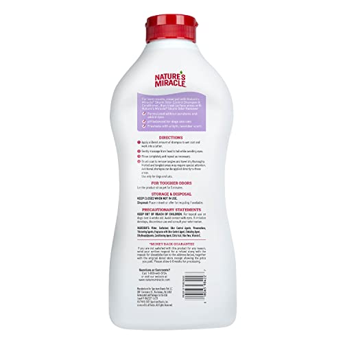Image of Nature's Miracle Skunk Odor Control Shampoo & Conditioner Lavender Scent 32 Ounces, Odor Control Formula