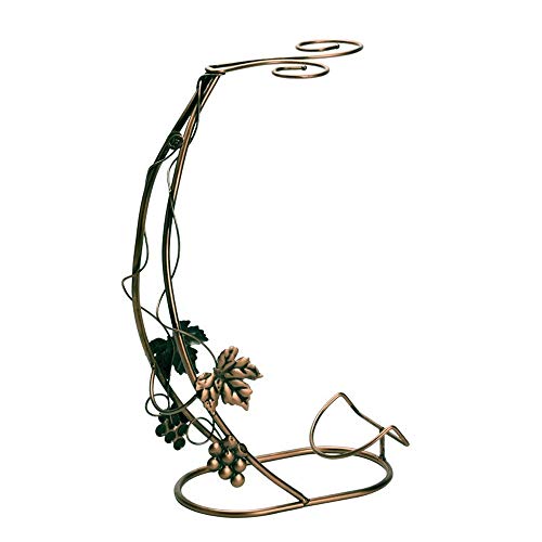 Soporte para botella de vino metal plata 1 botella miniatura 5
