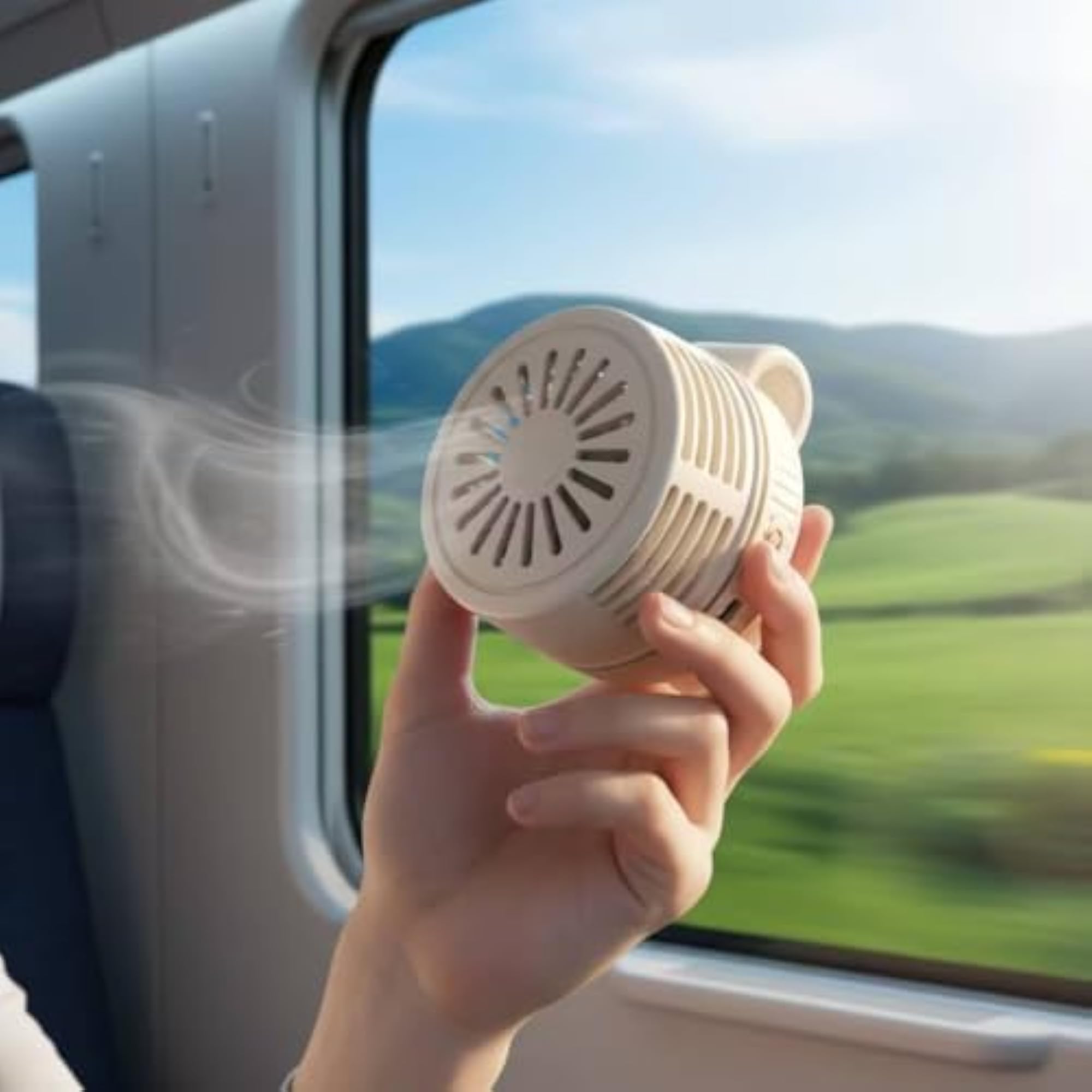 Compact Portable Clamp-on Fan, 3-Speed Hands-Free