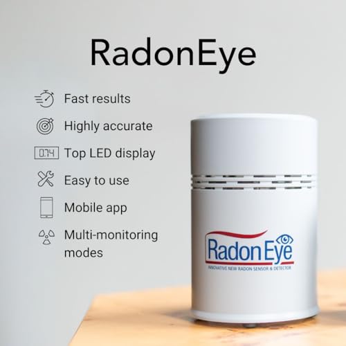 Image of Ecosense Continuous Home Radon Detector, OLED Display, Bluetooth, RD200