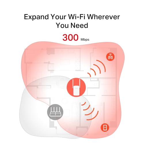 Image of MERCUSYS ME12 WiFi Extender Booster, 2 External Antennas WiFi Booster, APP Control WiFi Extender,TP-Link WiFi Repeater Works with Any Router or Wireless Access Point,Plug and Play,Signal Indicator
