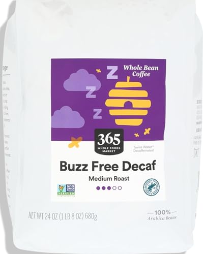 365 by Whole Foods Market Buzz Free Whole Bean Decaf Coffee,...