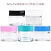Beauticom High-Graded 7 Grams/7 ML (Quantity: 24 Packs) Thick Wall Crystal Clear Plastic LEAK-PROOF Jars Container with White Lids for Cosmetic, Lip Balm, Lip Gloss, Creams, Lotions, Liquids