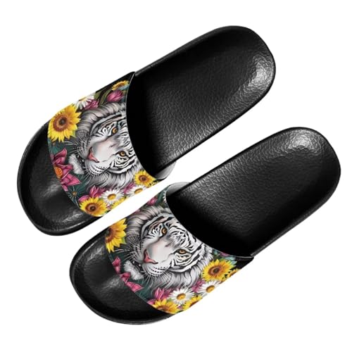 Image of Footwear for Mens Open Toe Athletic Sandals Anti-Slip Sole Slide Sandals Pillow House Flat Shoes Comfortable Slip On Slippers for Indoor & Outdoor