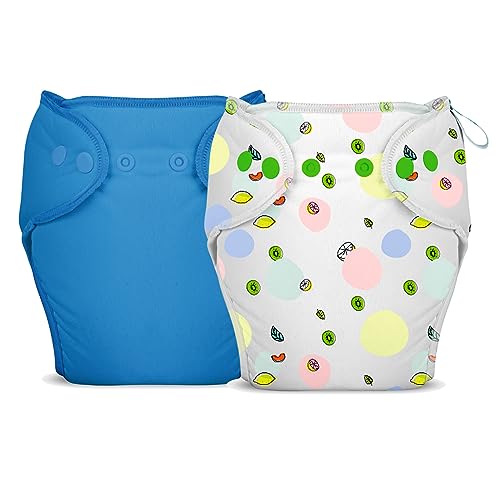 Image of Bumberry New & Improved Smart Nappy For New Born Baby (SM |4-9 months) | Holds Upto 3 Pees With Extra Absorbtion & 100% Leak Protection All in One Cloth Diaper For Just Borns - 2 Pcs - Kit 5