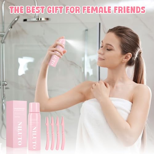 NILUTO Hair Identifier Spray for Face Shaving, Moisturizing and Skin Care Dermaplaner Spray,Skin Body Face Hair Identifier Spray Comfortable Face Shaving Powder Spray