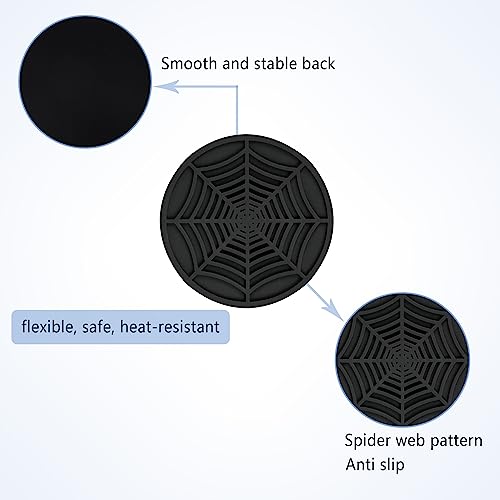 4 piezas de posavasos de silicona para autos negro miniatura 6