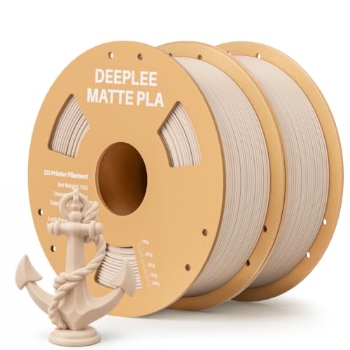 DEEPLEE Matte PLA Filament 1.75mm Beige 2kg Bundle