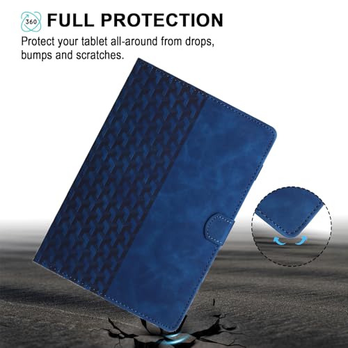 Coque Google Pixel Tablet 11 pouces étui en cuir PU bleu avec support