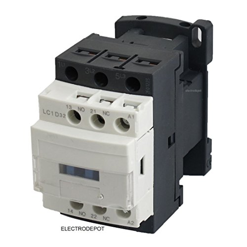 30A Contactor 3 Pole, 110/120V Coil, Motor Load 32A, Lighting 40A, 50A, 600V IEC DIN