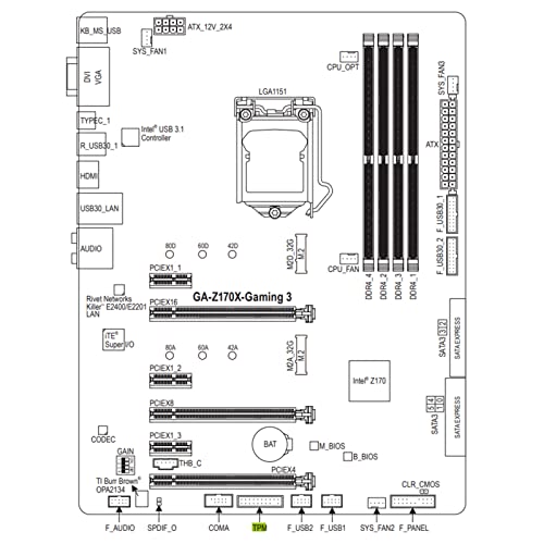 NUHFUFA TPM 2.0 Security Module LPC 14Pin for GIGABYTE GC-TPM20 Motherboard Accessory, LPC 14Pin (14Pin-1) - Image 2