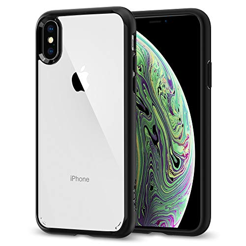 Image of Spigen for iPhone Xs Case & for iPhone X, Ultra Hybrid [Anti-Yellowing] [Compatible with Wireless Charging] - Black