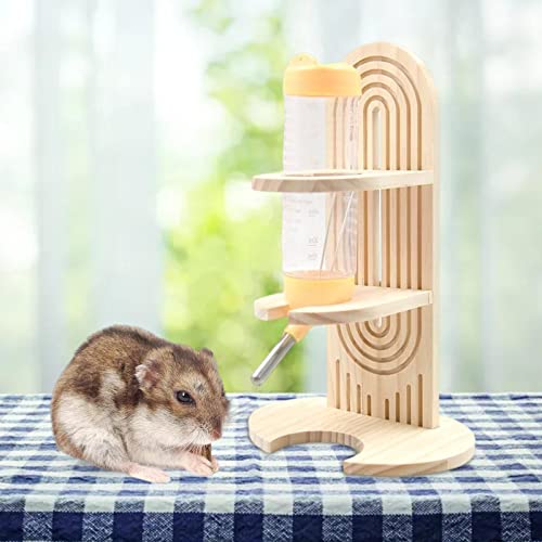 Soporte para animales pequeños con estante de altura ajustable y dispensador portátil estilo C 6