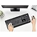 Amazon Basics Full-Sized Wireless Computer Keyboard and Mouse Combo, QWERTY Layout, 2.4 GHz USB Receiver, Black, Pack of 1