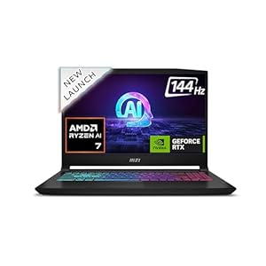 MSI Katana A15 Ai, AMD Ryzen 7 8845Hs, Built-in Ai, 40Cm Fhd 144Hz Gaming Laptop(16Gb/512Gb Nvme Ssd/Windows 11 Home/Nvidia Geforce RTX 4050, Gddr6 6Gb/Black/2.25Kg), B8Ve-418In