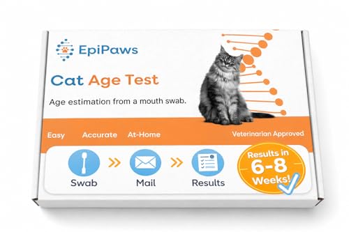 Image of Cat Age Test - At-Home DNA Methylation Test to Estimate Your Cat's Age, Mouth Swab Kit for Rescue & Shelter Cats, Includes Estimated Birthday, Life Stage & Health Insights