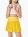 Haloumoning Girls Pleated Skirts with Shorts Athletic Tennis Skorts Sport Performance Skirt with Pockets 4-14 Years Yellow