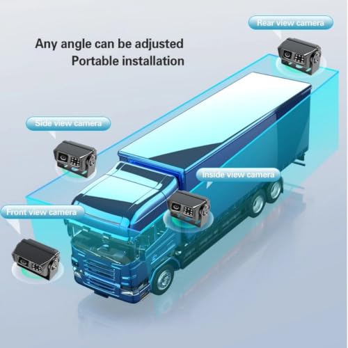 Image of EVERSECU AHD 1080P Wired Backup Camera, 12V-24V Input Reversing Camera, Waterproof Night Vision Wide View Angle Rear View Camera with 4 Pin Aviation Connector for RV Camper Truck Trailer Bus Van