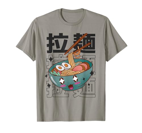 Happy Japanese Noodles Ramen Bowl Kawaii Japón Anime Ramen Camiseta