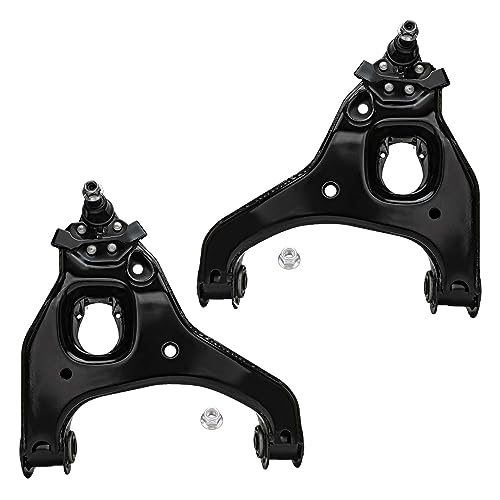 Image of Detroit Axle - RWD Front End Kit for 1999-2006 Chevy Silverado 1500 GMC Sierra 1500, 2 Lower Control Arms w /Ball Joints 2 Upper Ball Joints 4 Inner Outer Tie Rods 2 Sway Bars 2 Boots Replacement