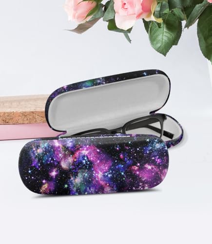 Image of WIRESTER Hard Shell Eyeglasses Case, Clamshell Sunglasses Holder Protective Cover with Microfiber Cloth
