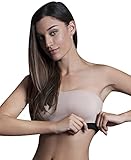 Annette Women's Reversible Bandeau, Black/Nude, L