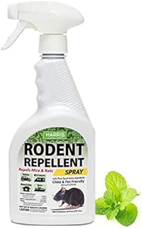 Harris Peppermint Oil Mice & Rodent Repellent Spray for House and Car Engines, Humane Mouse Trap Substitute, 20oz