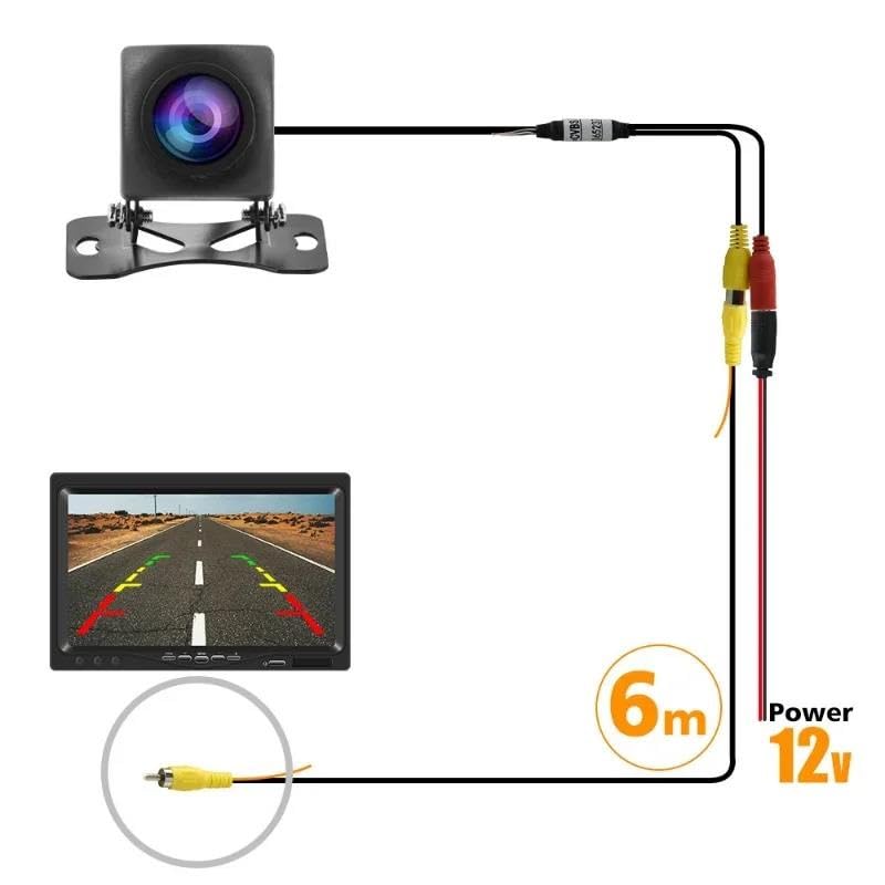Coche Revertir Asistencia Cámara Trasera para Coche Universal HD 1080P AHD 170 Gran Angular CCD para Visión Nocturna Coche Resistente Al Agua Cámara de Aparcamiento