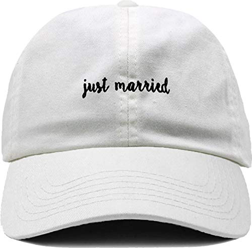 H-214-JM09 Bridal Dad Hat Unconstructed Baseball Cap: Just Married