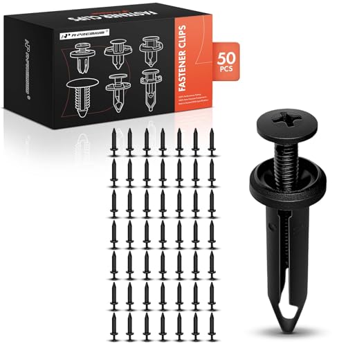 Image of A-Premium 50PCS Nylon Retainer Clip Fasteners Compatible with Dodge Charger, Intrepid, Neon, Stratus & Chrysler 300, 300M, Cirrus, Concorde, LHS & Plymouth Breeze & Pontiac Firebird - For 7.14mm Hole