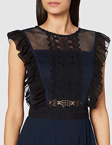 Amelia Rose Maxi Dress with Lace Inserts And