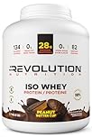 Revolution Nutrition, Iso Whey, Protein Powder 6LB, 100% Isolate, Premium Formula, Gluten Free, Low Carb, Promoting Lean Muscle Growth in Men & Women, 28g Of Protein Per Scoop, 2.27Kg, 82 Servings (Chocolate Peanut Butter Cup, 6 Pound)