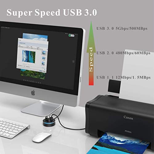 HKN-Desktop-USB-30-Hub-with-Long-Cable-Computer-USB30-with-Long-Cord-USB3-Splitter-with-31ft-Line-SlimPortable-USB-3-Hub-with-4-Ports-for-Laptop-TabletopStationPCFlash-DriveMobile-HDDU-Disk