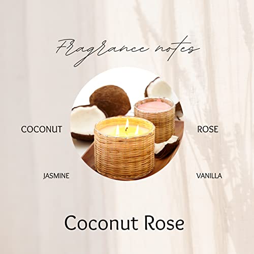Field + Fleur Reed Diffuser Set aroma Coconut Rose 4 oz miniatura 4
