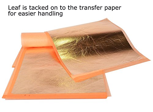 Genuine Copper Leaf Sheets - By Barnabas Blattgold - 25 Sheets - 5.5 Inches Booklet - Transfer Patent Leaf #TOP3