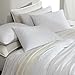Calvin Klein - Queen Sheets, Soft Linen Blend Bedding Set, Pre-Washed Home Decor for Extra Softness (Soft Linen White, Queen)