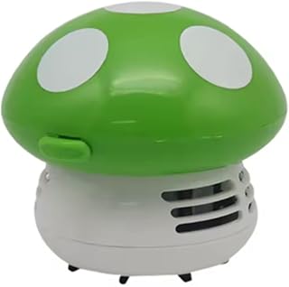 Iyalezirk Mini Aspiradora de Escritorio de Mano con Forma de, Borrador, Papel, Barredora de Polvo, Color Verde.