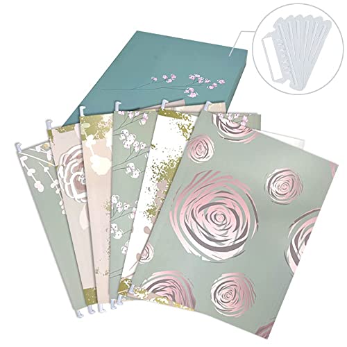 Magdurnus Magdurnus Hanging File Folders, Floral Design,Letter Size With 1/5 Adjustable Cut Tabs, Assorted 6 Styles,Decorative,Drawer,Desk And Cabinet Use（12-Pack）… #TOP3