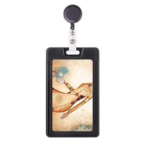 Porte-badge rétractable Vierge Constellation enrouleur badge zodiaque août