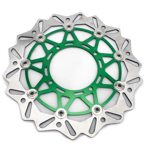 Disque de frein avant moto tout-terrain vert compatible KX250 et KX450F