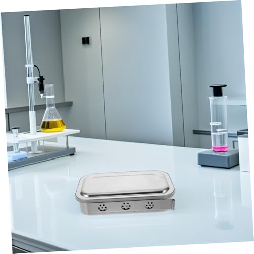 Plateau instruments médicaux acier inoxydable avec couvercle perforé bloc